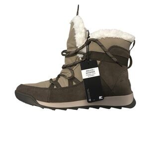 SOREL Womens Whitney II Flurry Brown Snow Boots Lace Up Us Size 8.5 / 39.5